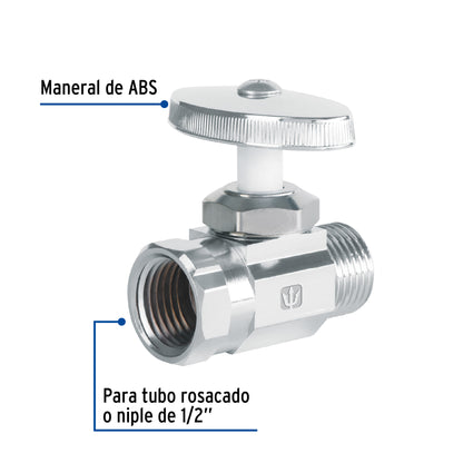 Llave angular 1/2"x1/2" recta de compresión, s/contratuerca 48029