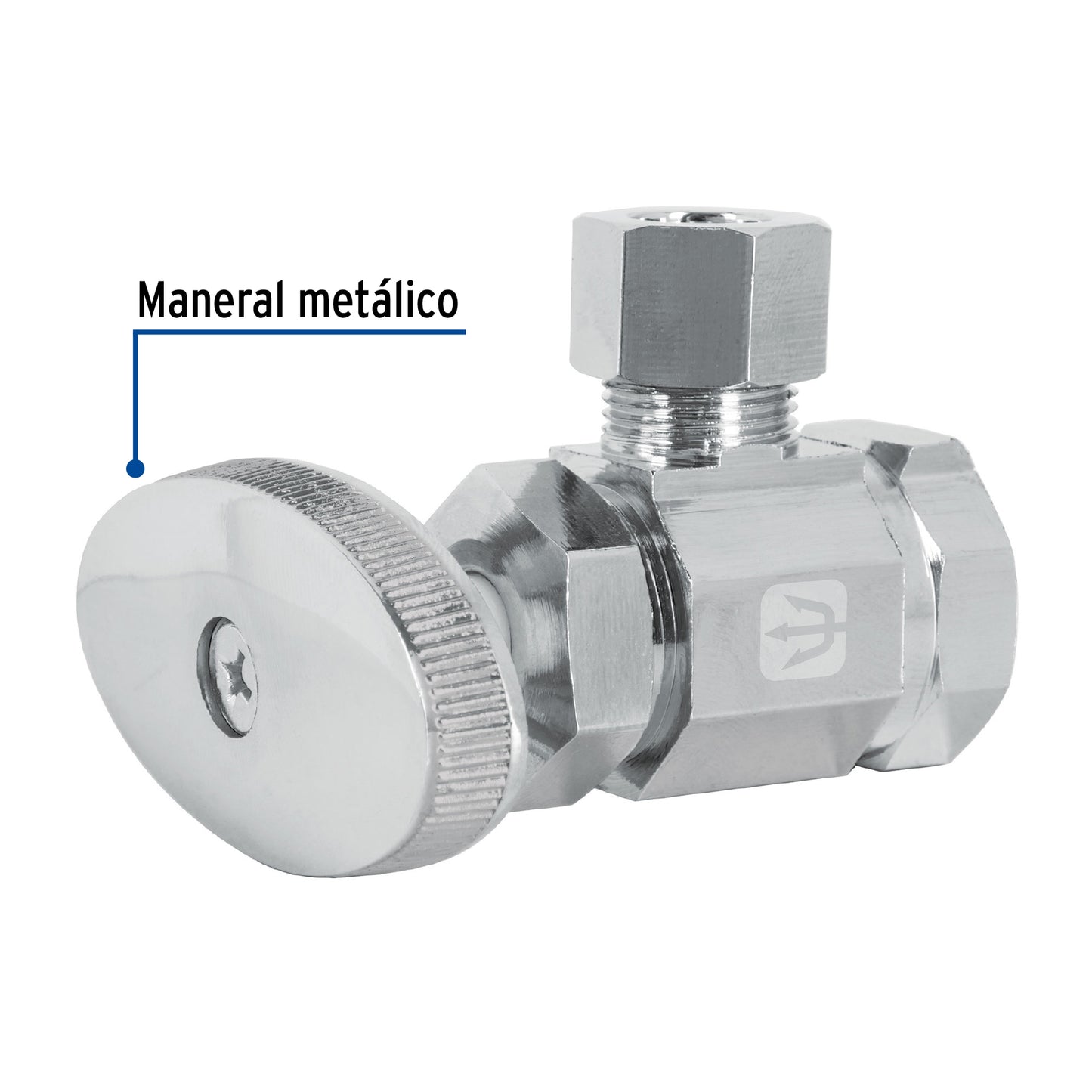 Llave angular de compresión robusta 1/2" x 3/8", Foset 49118