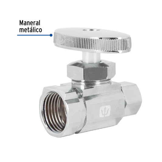 Llave angular de compresión recta 1/2" x 3/8", Foset 49119