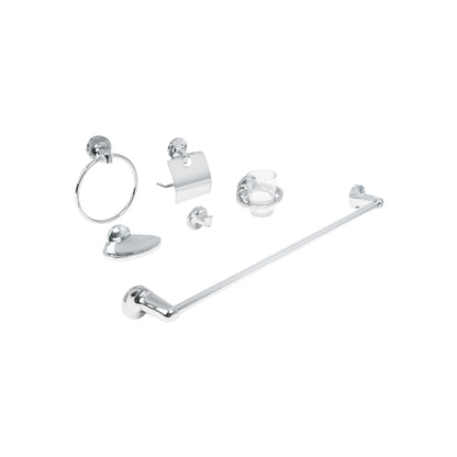 Juego de 6 accesorios para baño metálicos, Foset 49395