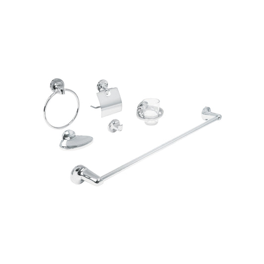Juego de 6 accesorios para baño metálicos, Foset 49395