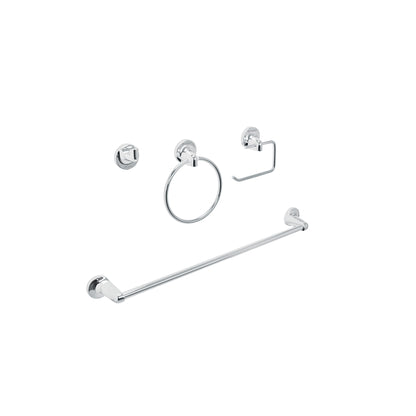 Juego de 4 accesorios para baño metálicos, Foset 49164