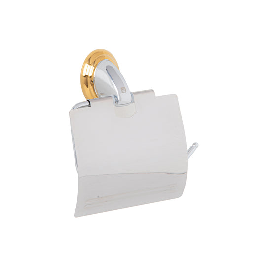 Portarrollo metálico acabado cromo-oro, Foset Aqua 45981