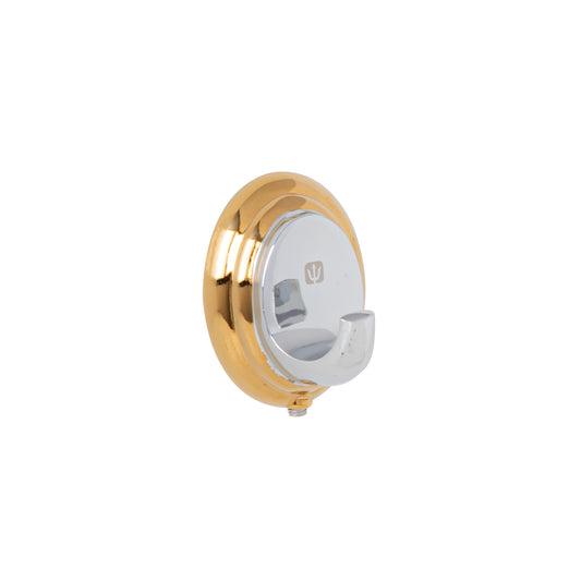 Gancho sencillo metálico acabado cromo-oro, Foset Aqua 45985