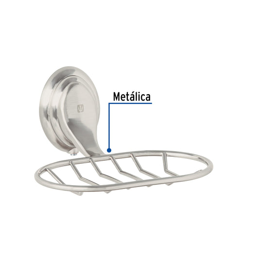 Jabonera metálica satín, Foset Aqua 45990