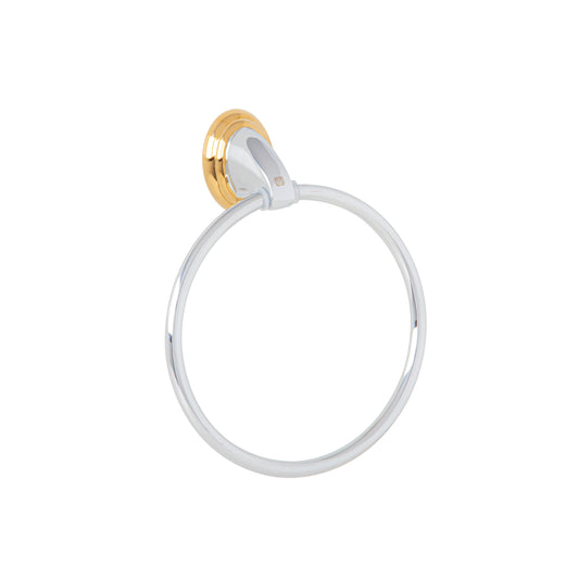 Toallero argolla metálico acabado cromo-oro, Foset Aqua 45997