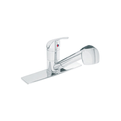 Monomando fregadero cromo, cuello extraíble, AQUA 49685