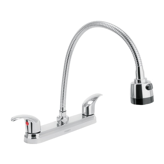 Mezcladora fregadero 8" cromo, cuello flexible, palanca,AQUA  Ir a página del catálogo 49820
