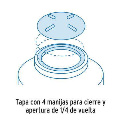 Tapa de 18" con arillo para tinaco, FOSET 40131