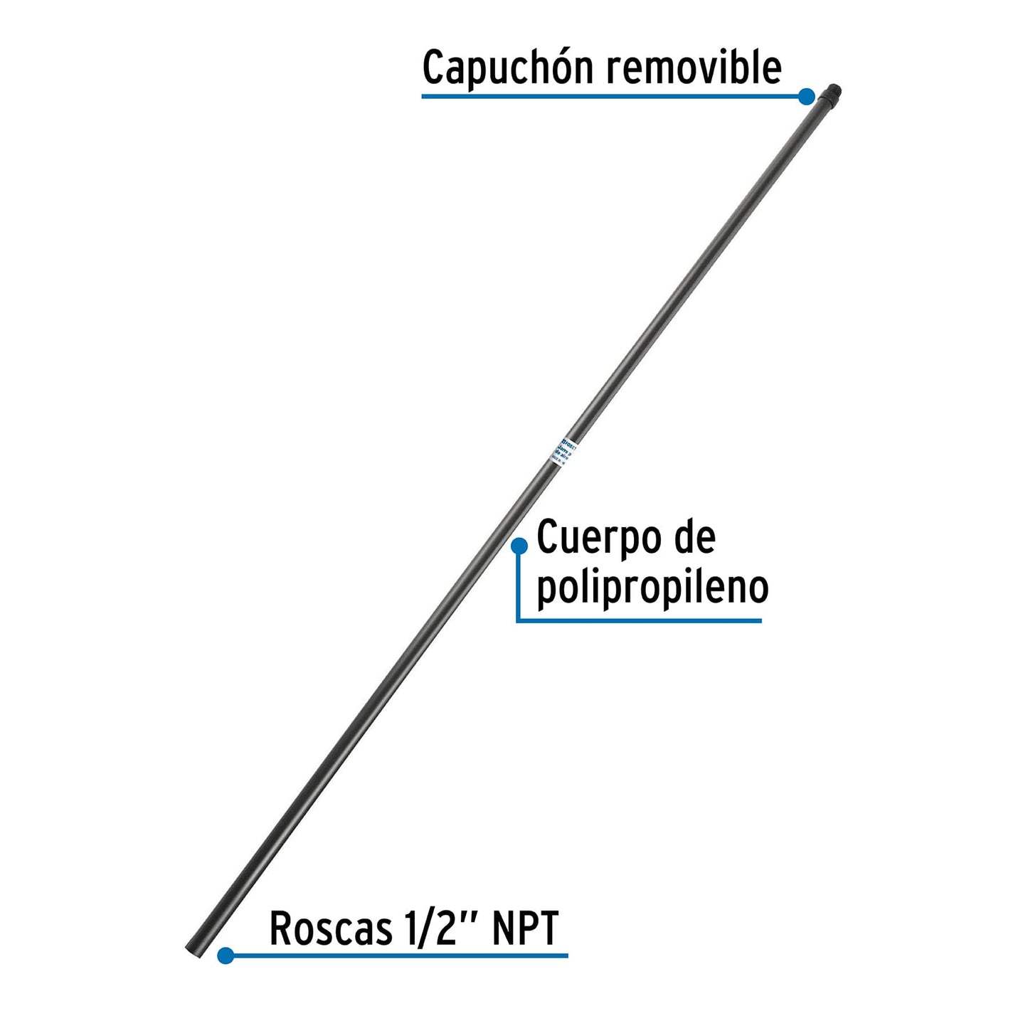 Jarro de aire 1/2" x 140 cm para tinaco, FOSET 48072