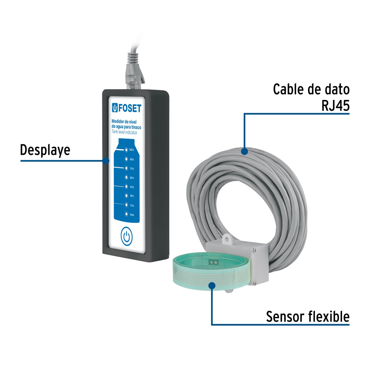 Medidor de nivel de agua para tinaco, FOSET 45668