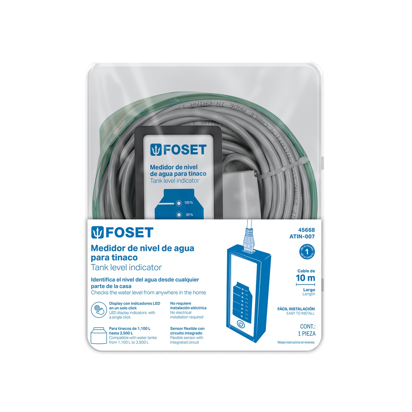 Medidor de nivel de agua para tinaco, FOSET 45668