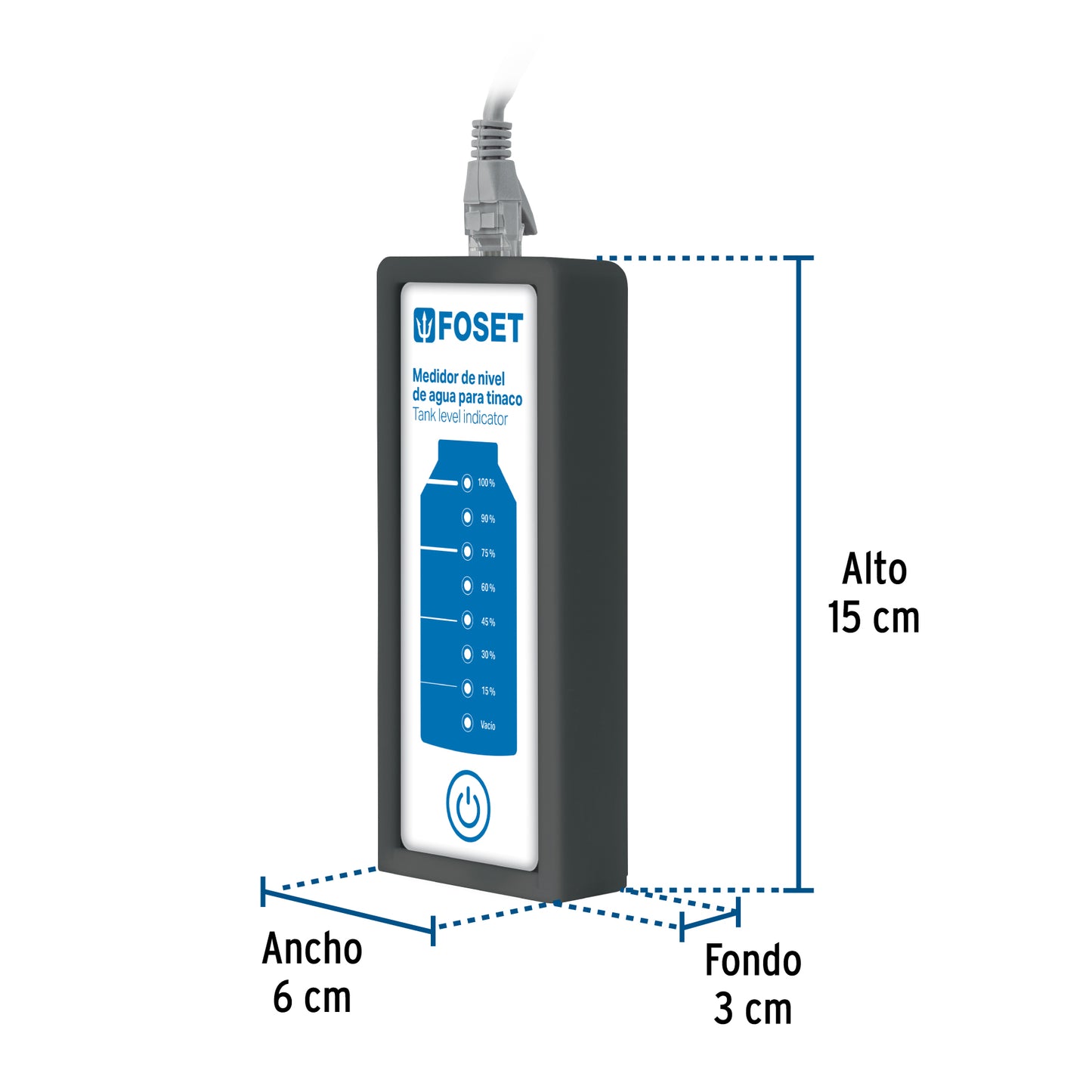 Medidor de nivel de agua para tinaco, FOSET 45668