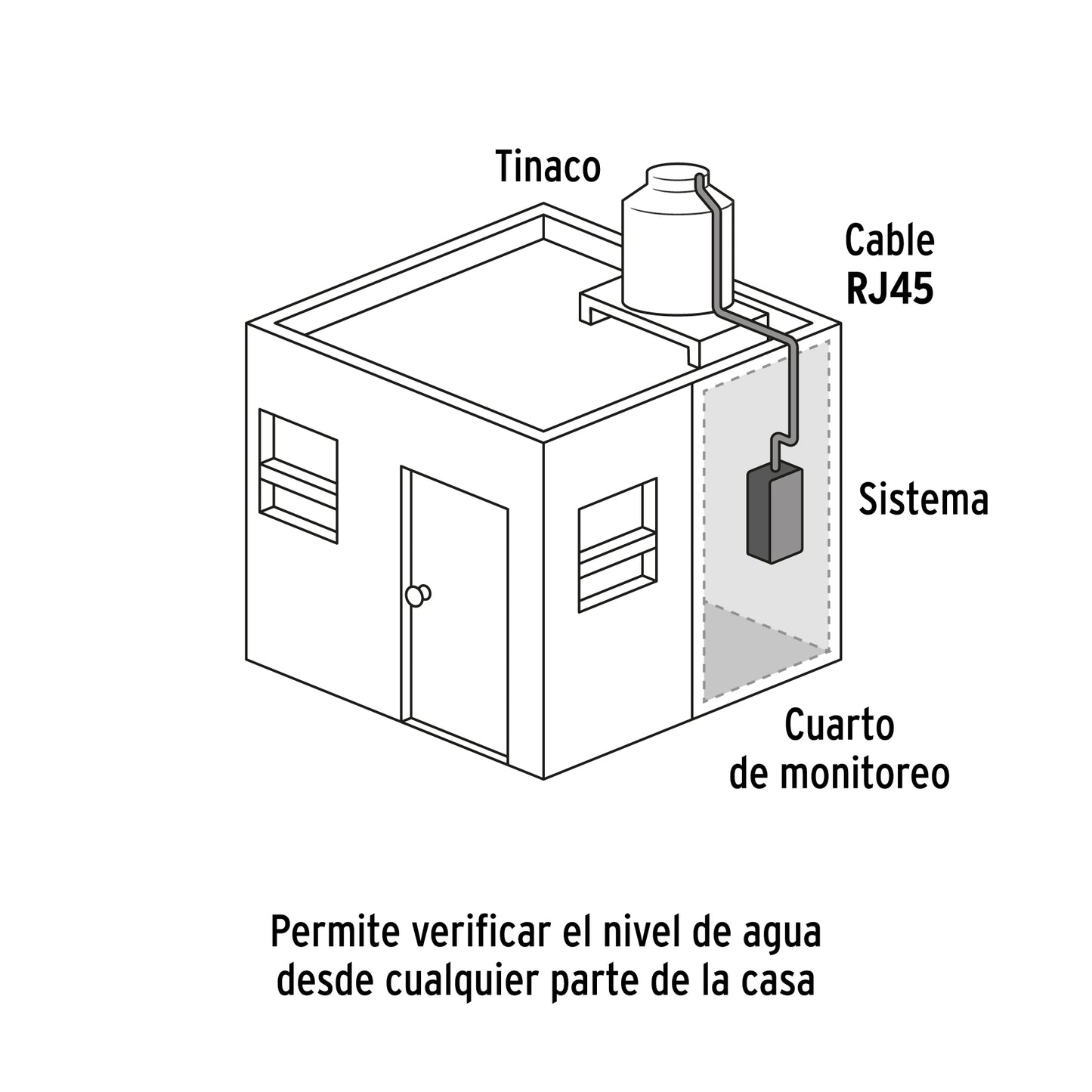 Medidor de nivel de agua para tinaco, FOSET 45668