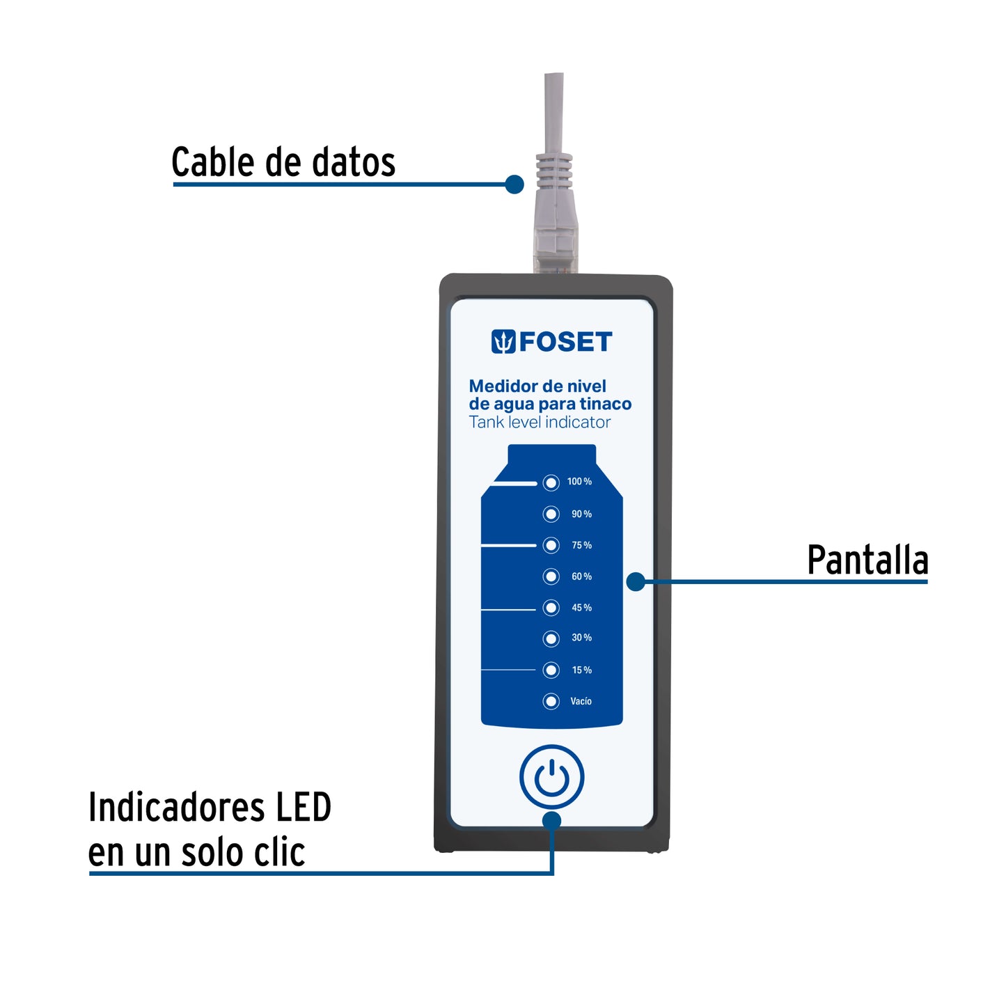 Medidor de nivel de agua para tinaco, FOSET 45668