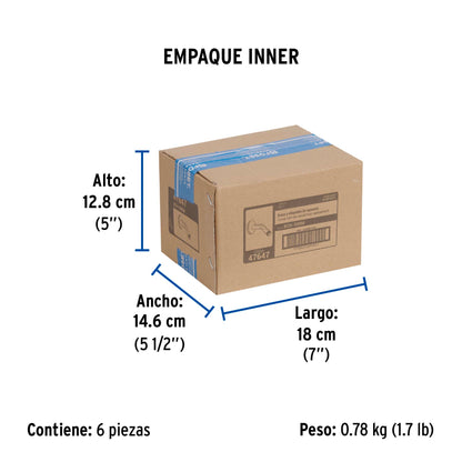 Brazo corto con chapetón para regadera, negro mate, Foset 47647