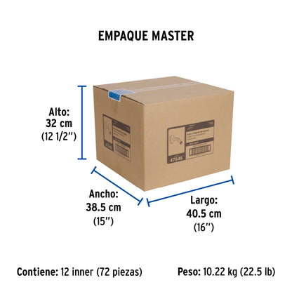 Brazo corto con chapetón para regadera, satín, Foset 47646