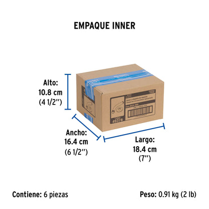 Brazo de acero cromado y chapetón de acero inox p/regadera 49378