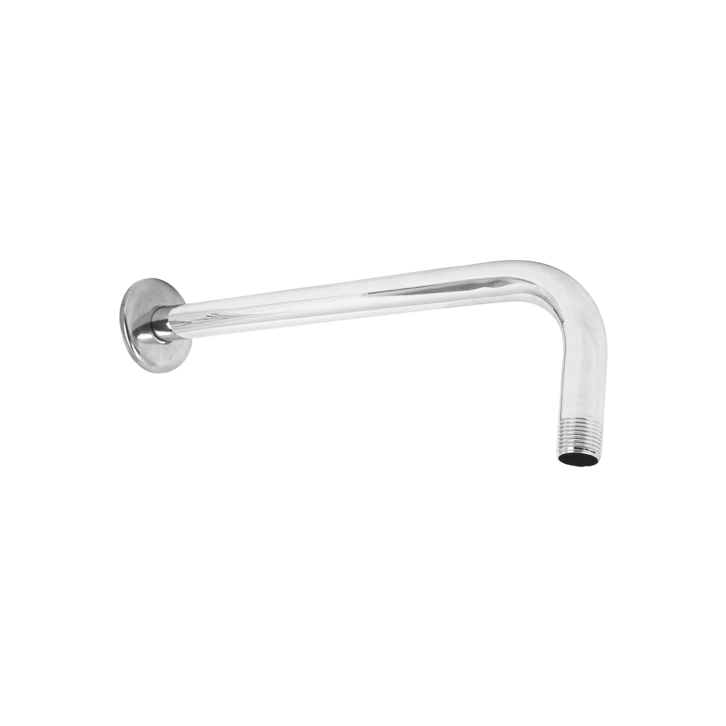 Brazo recto con chapetón para regadera, 30 cm, cromo, Foset 44506