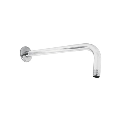 Brazo recto con chapetón para regadera, 30 cm, cromo, Foset 44506
