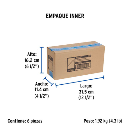 Brazo recto con chapetón para regadera, 30 cm, cromo, Foset 44506