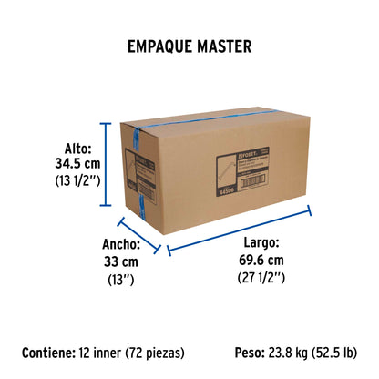 Brazo recto con chapetón para regadera, 30 cm, cromo, Foset 44506