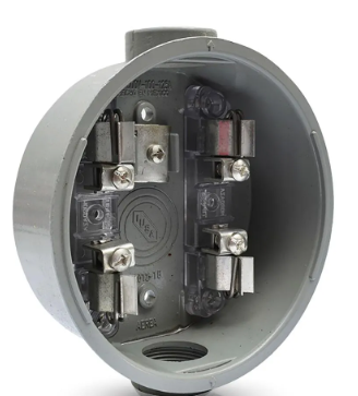 Base para watthorímetro monofásica, 4 terminales de fierro 600 V~ IUSA