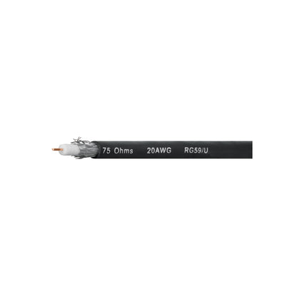 Cable coaxial RG59 en rollo de 100 m