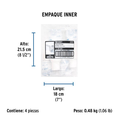 Céspol flexible 1 1/2", contra, polipropileno para fregadero 49370