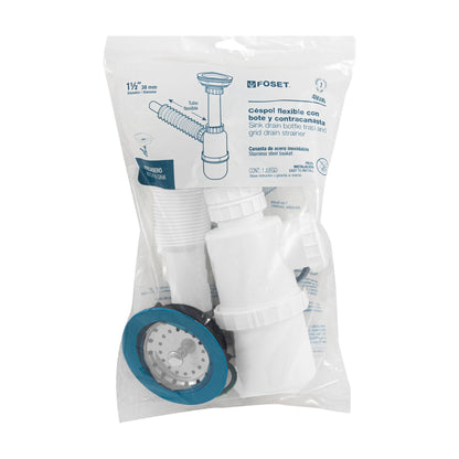 Céspol de bote con contracanasta de acero inox. p/fregadero