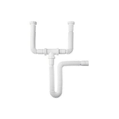 Céspol flexible doble para fregadero, polipropileno, 1-1/2"