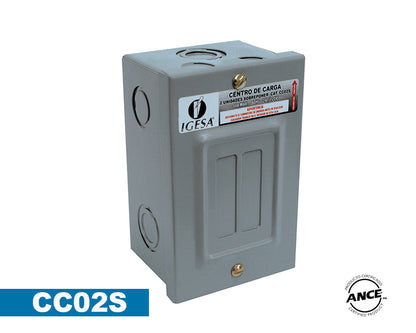 Centro de carga 2 polos sobreponer – CC02S