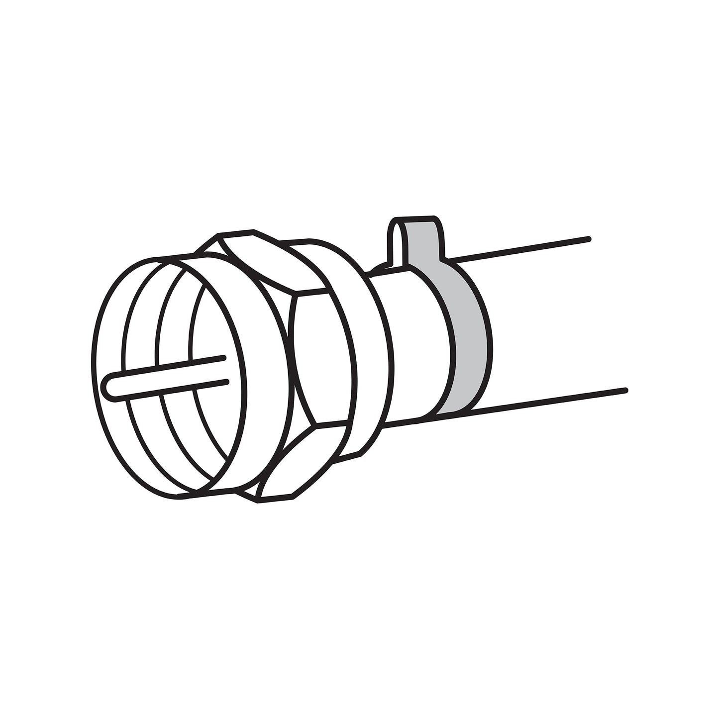 Bolsa con 4 conectores coaxiales RG 59 tipo campana