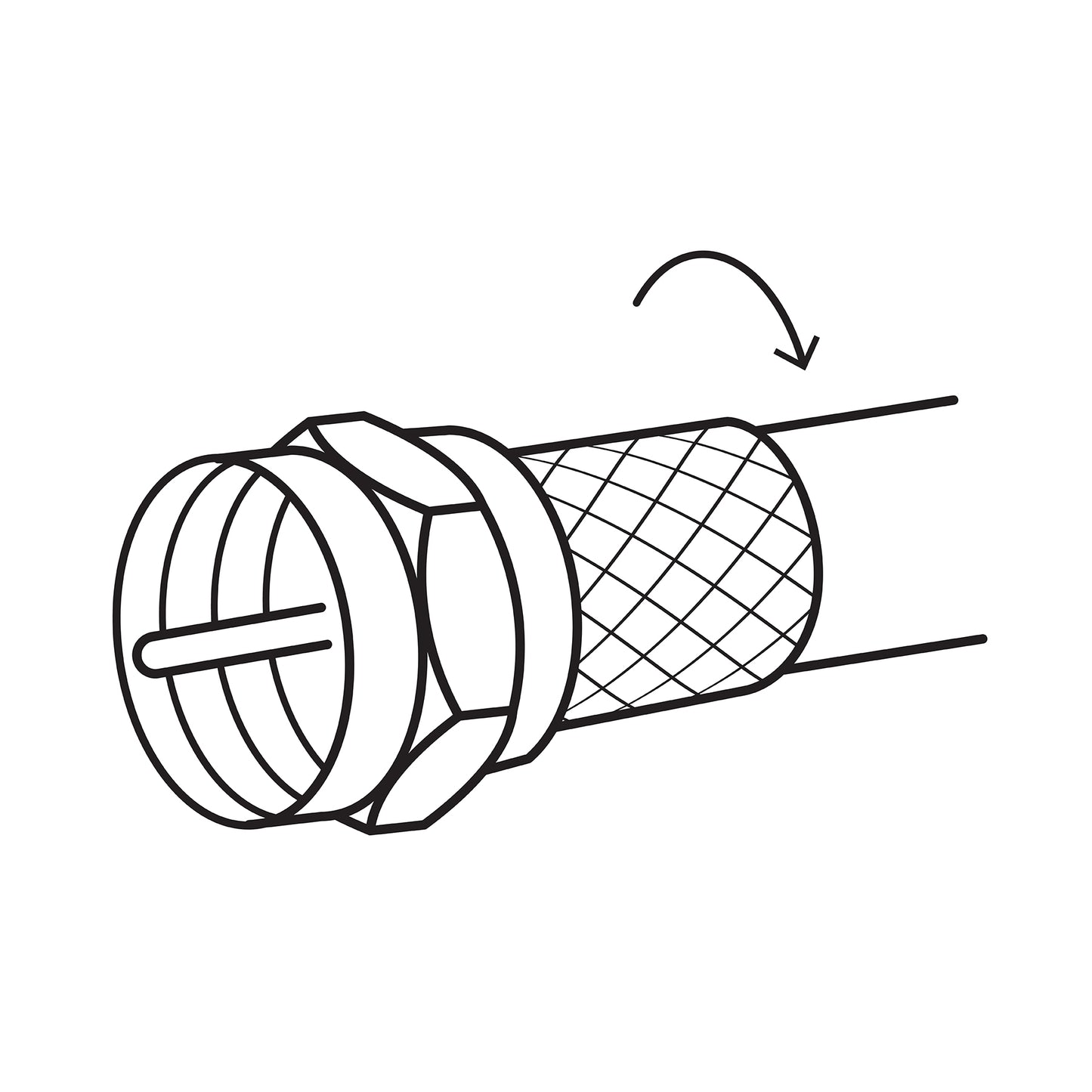 Bolsa con 4 conectores coaxiales RG 59 de enroscar