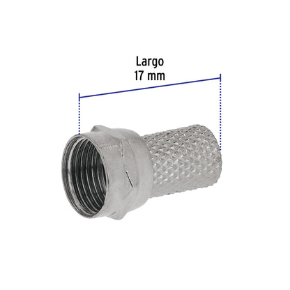 Bolsa con 4 conectores coaxiales RG 59 de enroscar