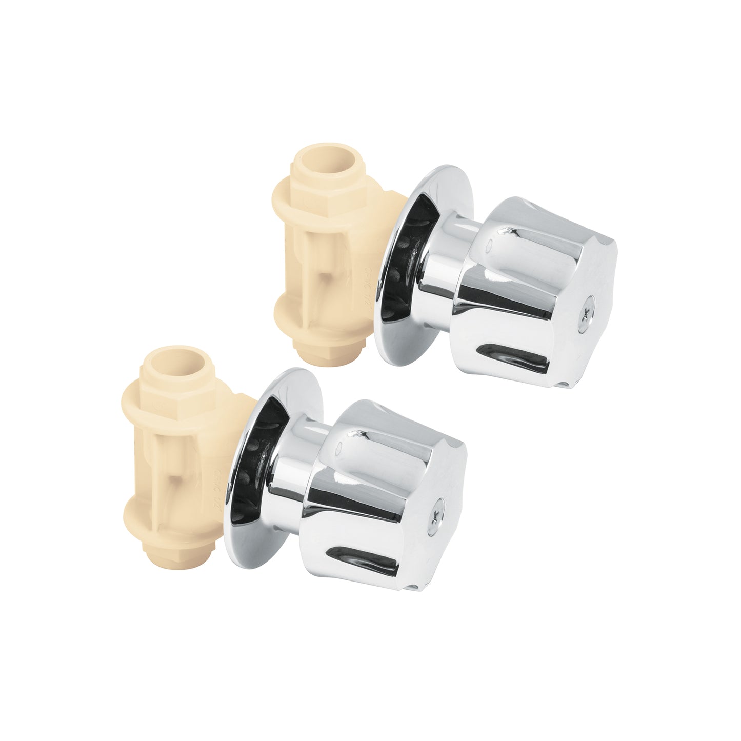 Juego de 2 llaves de empotrar CPVC 1/2" con maneral, FOSET 45046