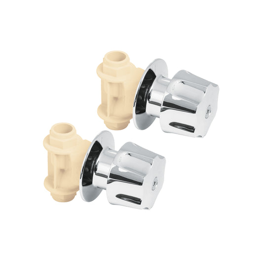 Juego de 2 llaves de empotrar CPVC 1/2" con maneral, FOSET 45046