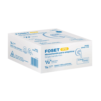 Monomando de empotrar para regadera CPVC 1/2", FOSET 45484