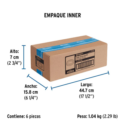 Cuello de cera sin guía para WC, 150 g, FOSET 49359