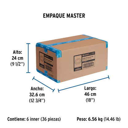 Cuello de cera sin guía para WC, 150 g, FOSET 49359