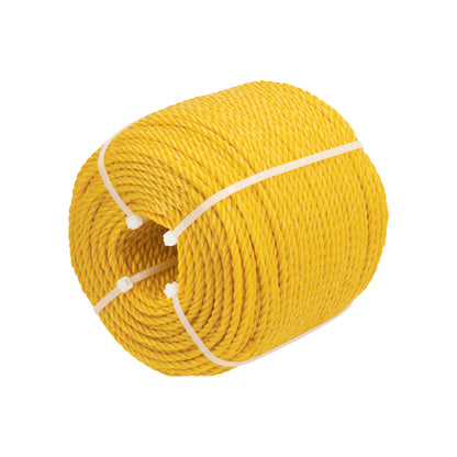 Kilo de cuerda amarilla de polipropileno 4 mm, rollo 1kg