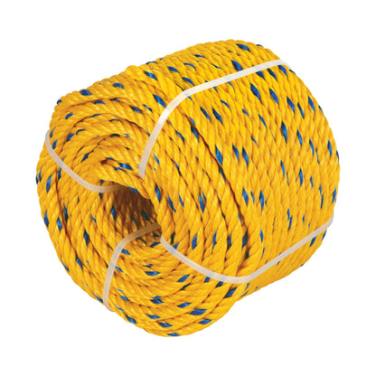 Kilo de cuerda amarilla de polipropileno 8 mm, rollo 1kg