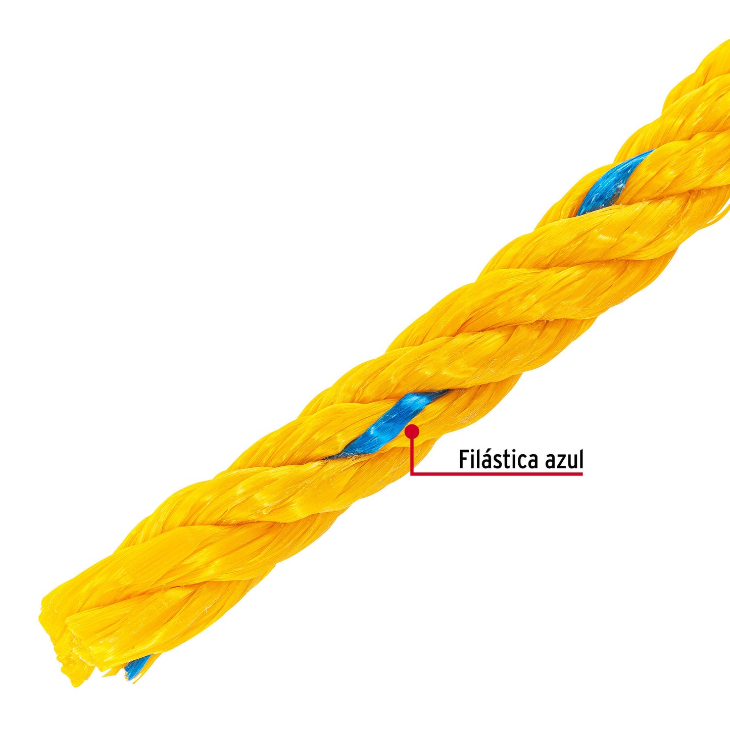 Kilo de cuerda amarilla de polipropileno 13 mm, rollo 1kg  Ir a página del catálogo