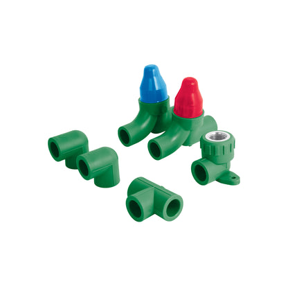 Kit de instalación p/regadera PPR 1/2" sin manerales, FOSET 46037