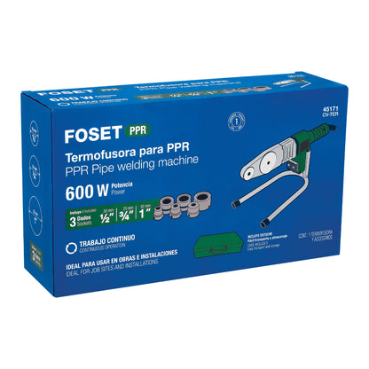 Termofusora de 600 W para PPR, FOSET 45171