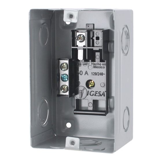 Centro de carga de 1 unidad 50 Amp de sobreponer CC01S IGESA