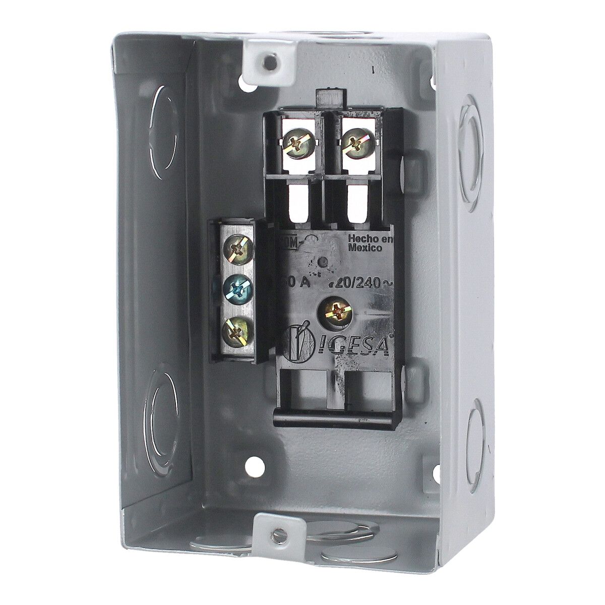 Centro de carga de 2 unidades 50 Amp empotrable CC02E IGESA