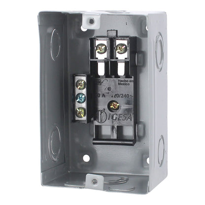 Centro de carga de 2 unidades 50 Amp empotrable CC02E IGESA