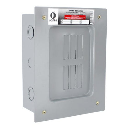 Centro de carga de 6 unidades 100 Amp empotrable CC06E IGESA