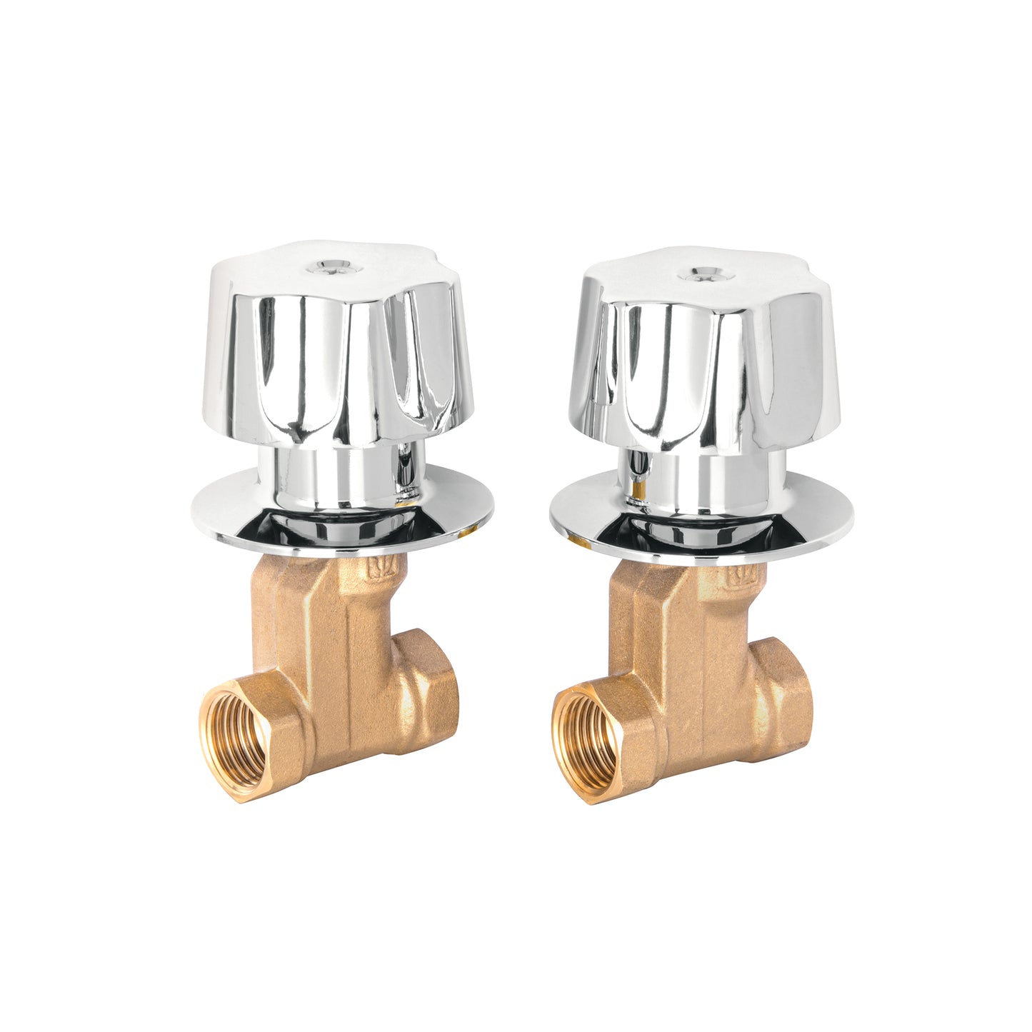 Juego llaves empotrar roscables, maneral metálico, Basic 49800